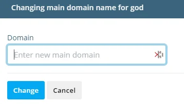 How To Change Your Primary Domain, STEP 3: Open the Actions Drop-Down and Select Change Domain. 2