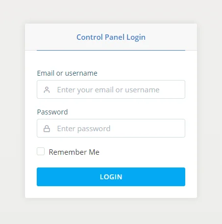 How to Password Protect Your Site?, Step 1: Log into SPanel’s User Interface.