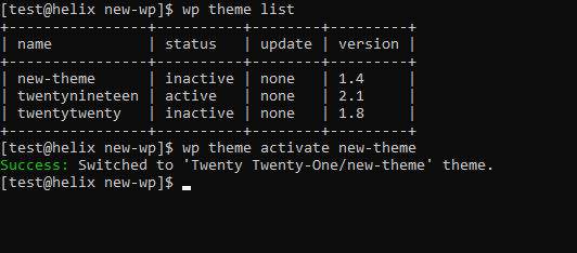 How to Manually Install a WordPress Theme, Via WP-CLI