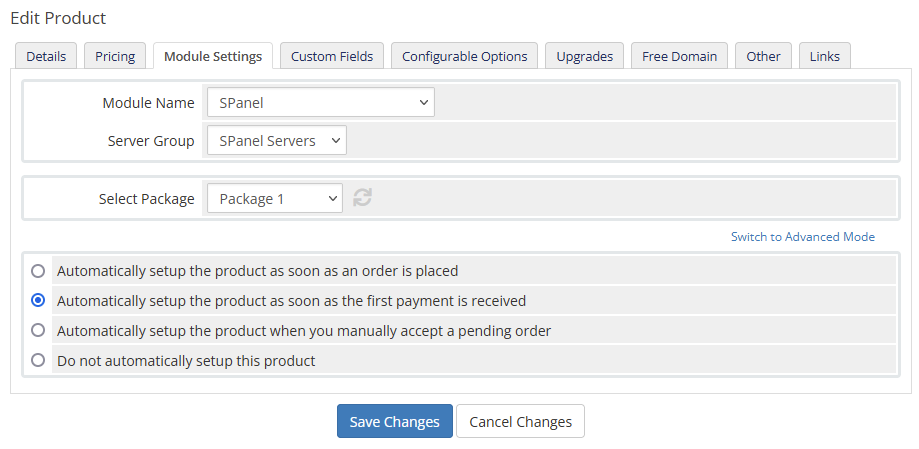 How to Configure the WHMCS SPanel Provisioning Module?