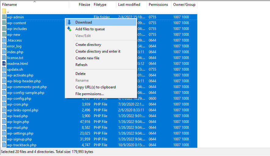 How to Transfer a WordPress Site to a New Host, 1. Download your site’s files from your old host 2