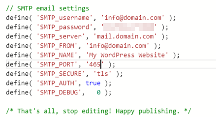 How to Send WordPress Emails via SMTP, Configuring WordPress to Use SMTP Without a Plugin 4