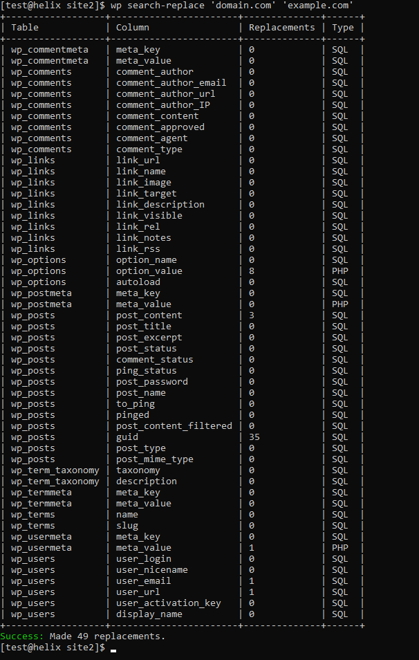 Search & Replace Entries In the WordPress Database, Search & Replace with WP-CLI