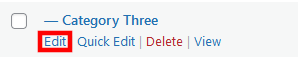 How to Use WordPress Categories, Editing WordPress Categories