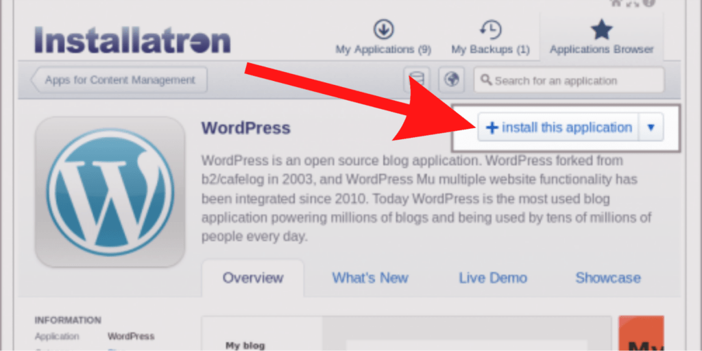 How to Install WordPress with an Auto-Installer, Installatron