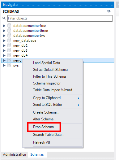 How to Delete a MySQL Database, Deleting a Database With MySQL Workbench 4