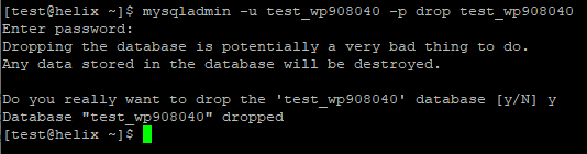 How to Delete a MySQL Database, Deleting a Database With the mysqladmin Binary