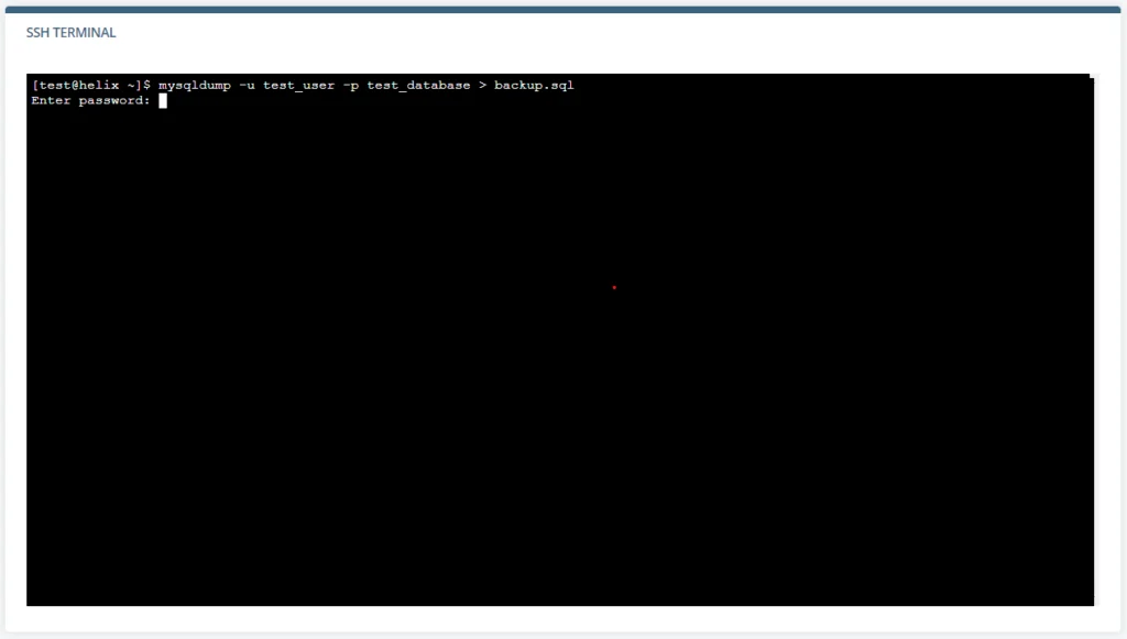 How to Back Up a MySQL Database, Backing up a single database via the command line.