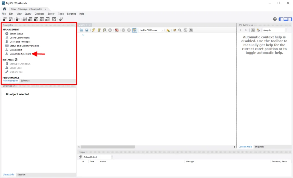 How to Back Up a MySQL Database, Restoring a database with MySQL Workbench