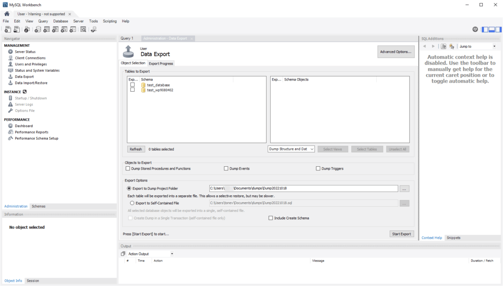 How to Back Up a MySQL Database, Database Backups With MySQL Workbench 3