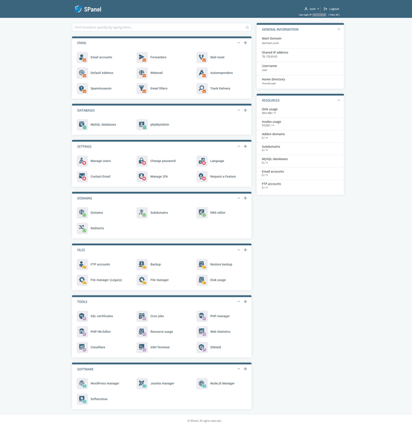 Where are the server log files for my site?, 1. Log in to SPanel’s User Interface