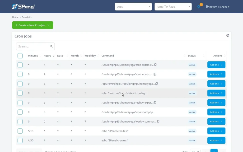 How to Add, Edit, and Delete Cron Jobs in SPanel, Step-by-step 3