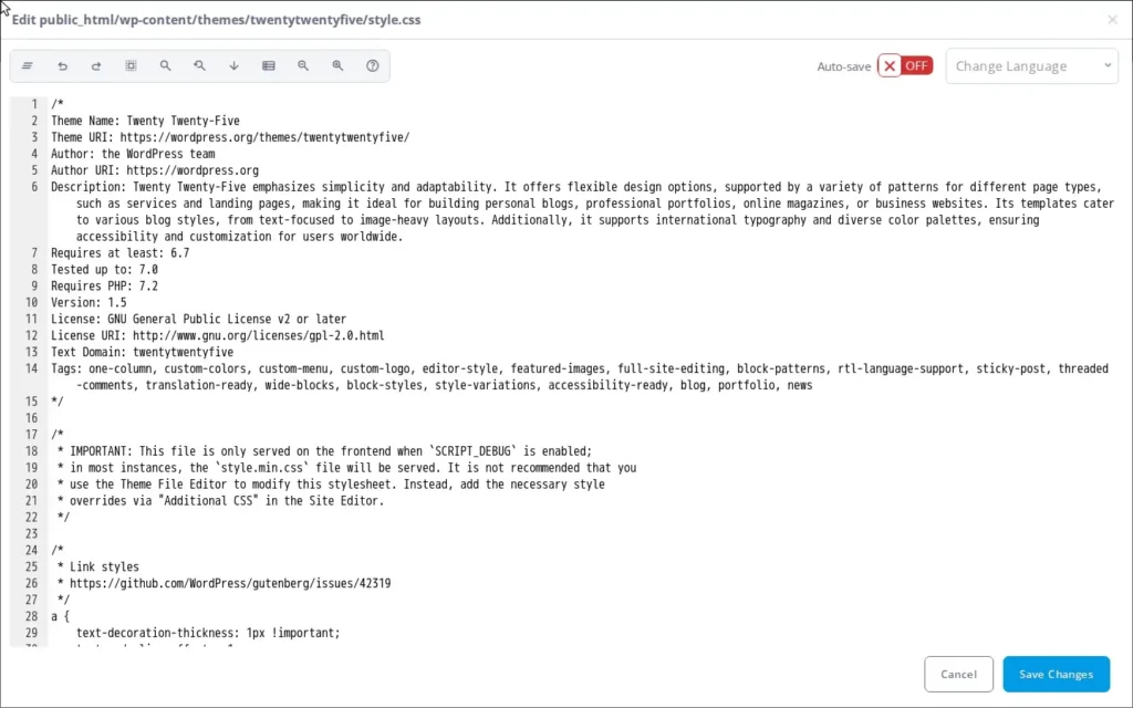 How to Edit a File in SPanel’s File Manager, Step-by-step 2