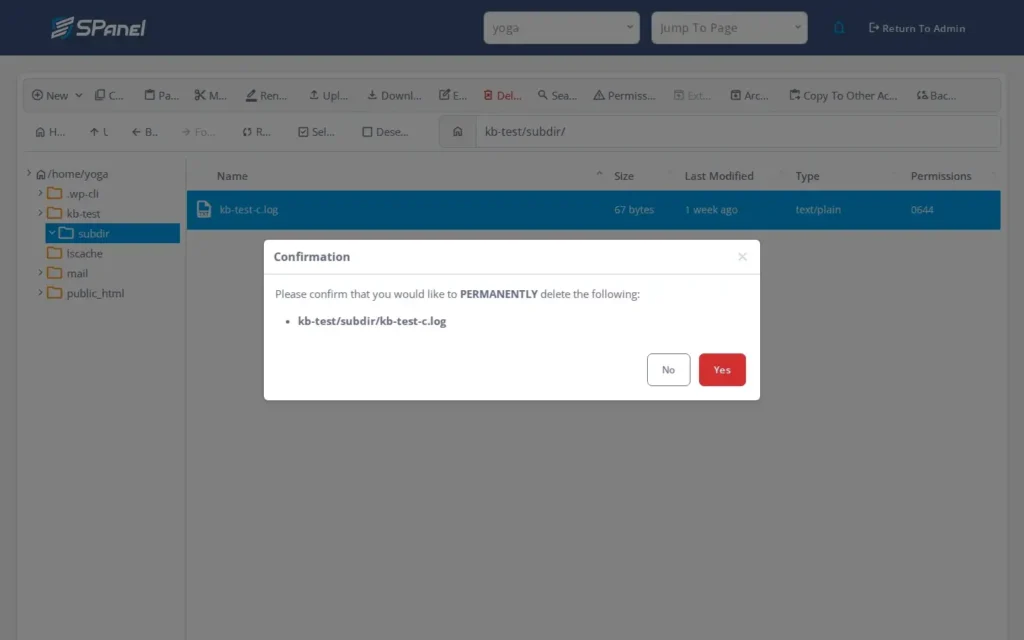 How to Create, Rename, Move, Copy, and Delete Files in SPanel’s File Manager, Step-by-step 5