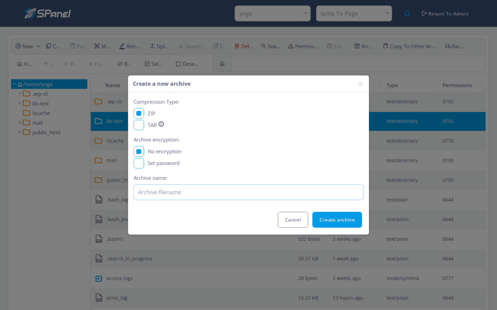 How to Download Files from SPanel’s File Manager, Step-by-step 2