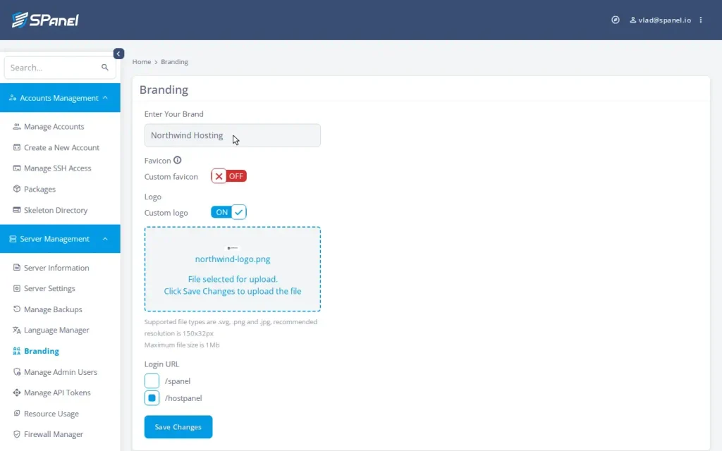 The Complete White-Label Hosting Checklist: 7 Leak Points (and How to Close Every One), Demo flow: White-labeling your server in the Admin Interface