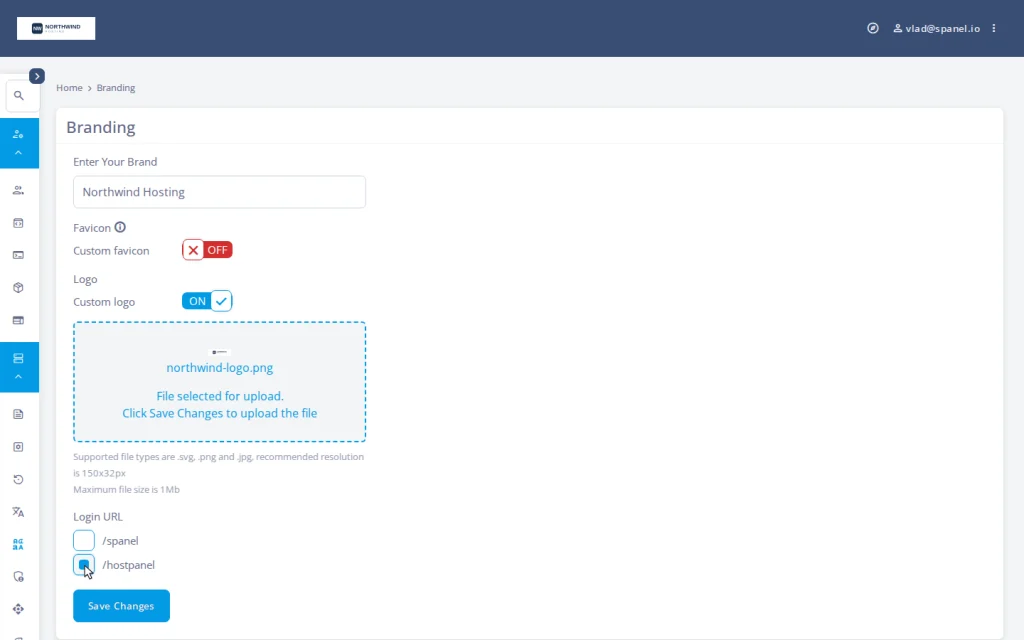 One Toggle, Three Web Servers: How SPanel Propagates Your Brand Across Apache, Nginx, and OpenLiteSpeed, Demo flow