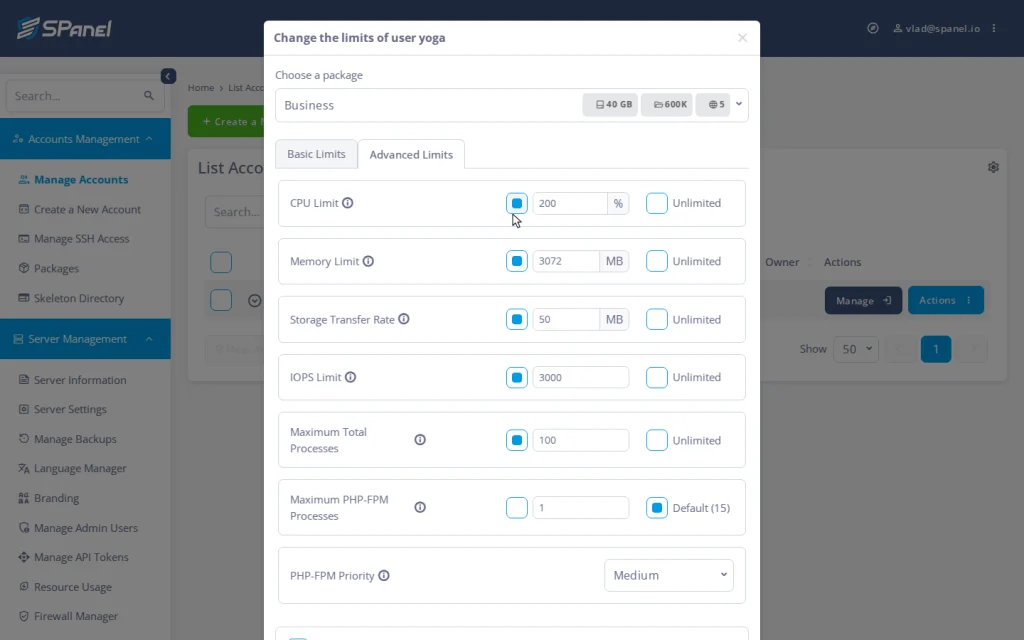 Burst Mode: Hosting Limits That Stand Down When the Server Is Idle, Demo flow 3