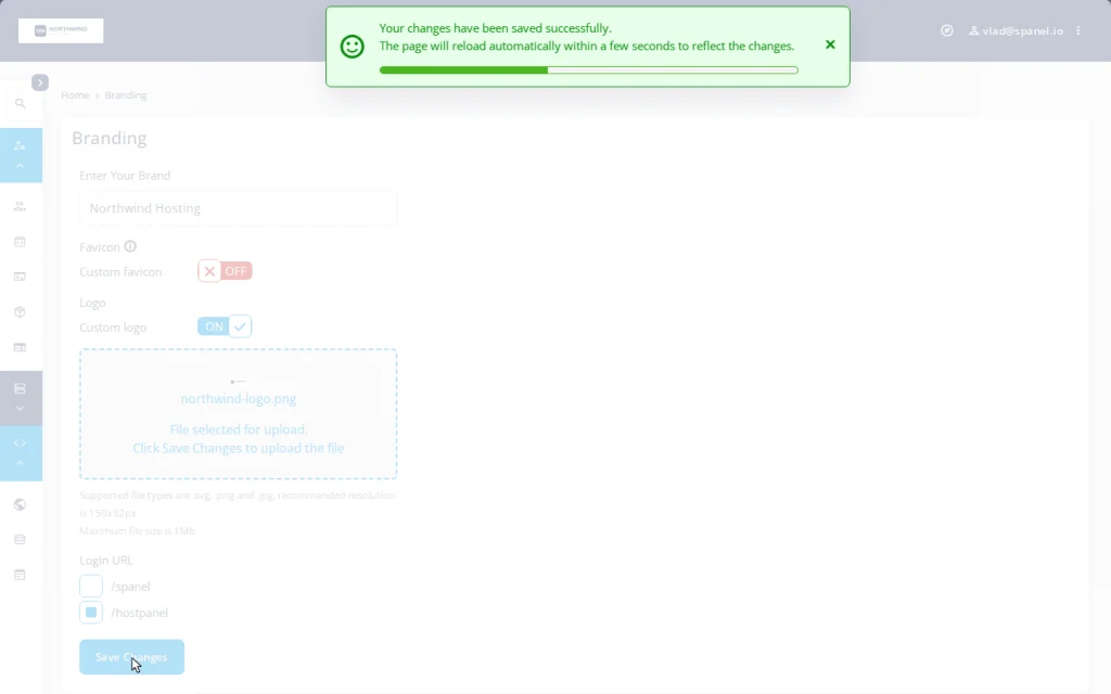 Migrating Your Reseller Business to SPanel Without Your Clients Noticing, Demo flow: brand the server before the first client lands 2
