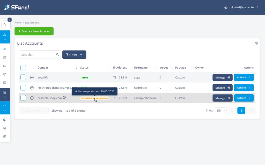 Suspend on a Date, Lift with One Click: Account Lifecycle Tricks for Agencies, Demo flow – scheduling and lifting a suspension 3