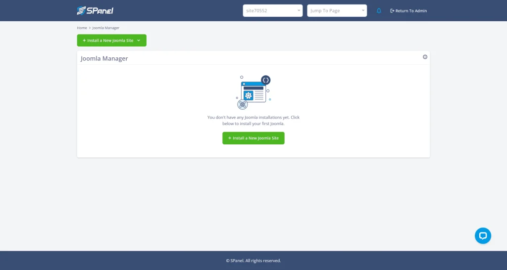 How to Install and Manage Joomla With SPanel’s Joomla Manager, How to Open Joomla Manager 2